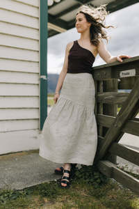 Collaborate Fashion Nz: Scarlett skirt - Natural linen