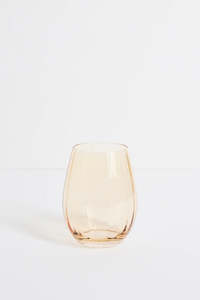 All: Ripple Light Amber Stemless Glass