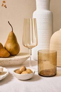 Ripple Light Amber Champagne Flute