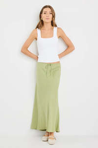 Among The Brave: Summit Moss Tie Waist Bias Maxi Skirt