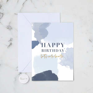 Cards: WATER COLOUR BIRTHDAY GREETING CARD