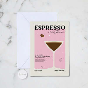 ESPRESSO MARTINI GREETING CARD