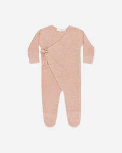 All: Wrap Knit Footie || Heathered Rose