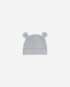 All: Baby Bear Beanie || Heathered Dusty Blue