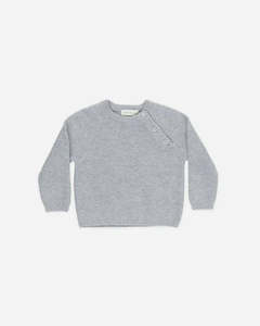 Bailey Knit Sweater || Heathered Dusty Blue