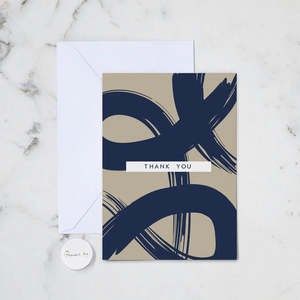 NAVY THANK YOU GREETING CARD