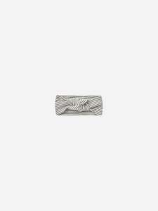 All: Ribbed Knotted Headband || Lagoon Micro Stripe