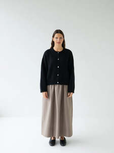 Alpaca Blend Cardigan - Black
