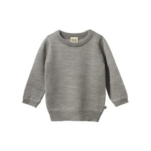 Merino Knit Pullover - Grey marl