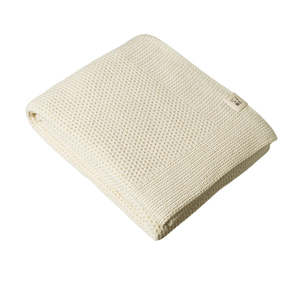 All Baby Child: Merino Knit Blanket Cot - Natural