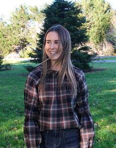 All Tops: Gracie blouse Long sleeve - Brown Check