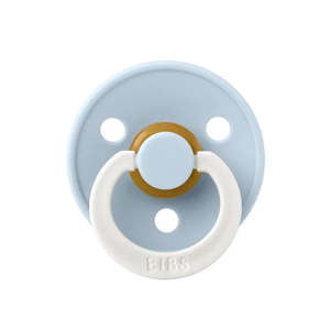 BIBS Dummy round, latex (2pk) Baby blue