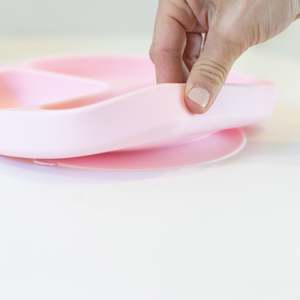 Bumkins Silicone Grip Dish - Pink