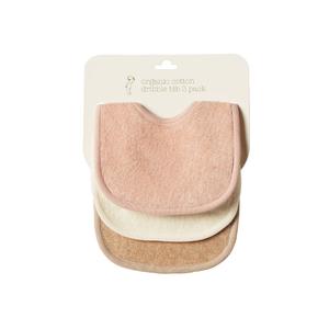 Dribble Bibs 3pk - Rose Dust/Natural/Nougat