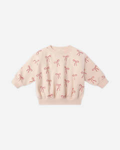 Relaxed fleece sweatshirt - Red bows