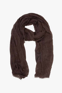 Accessories: Block Colour Scarf - Cocoa