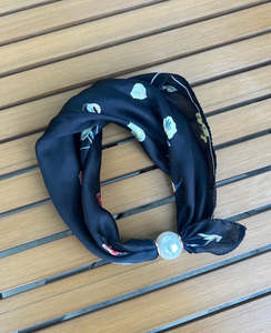 Accessories: Pearl Fasten Neck Tie - Night Garden