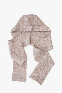 Accessories: Hooded Scarf - Fossil