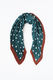 Pleated Scarf - Rust & Green