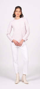 Tops: Emilia Top - Violet Marle Stripe