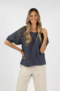 Tops: Lagoon Blouse - Steel