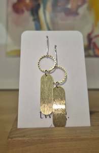 Earrings: Chemistry Oblong - Gold