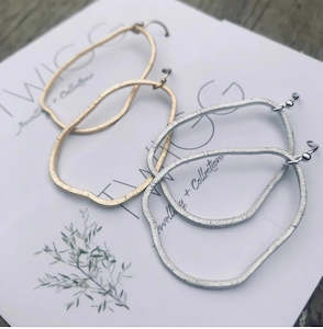 Earrings: Askew Earrings - Silver