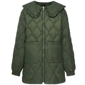 Moke: Tess Women’s Quilt Coat - Olive Green