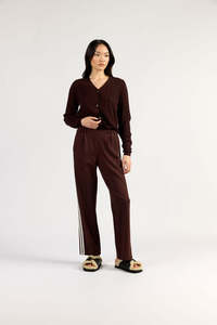 Tuesday Label: Bobbie Pants - Dark Chocolate Double Stripe