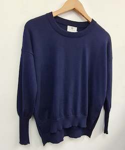 Drop Shoulder Jumper - Light Navy