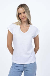 Tees: Must Have V Neck Tee - White