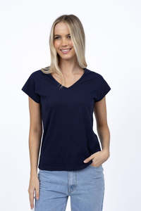 Tees: Must Have V Neck Tee - Navy