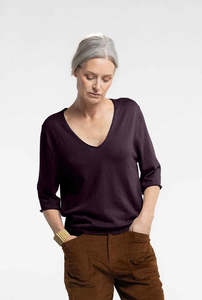 Knitwear: Sammie Tee - Mulberry
