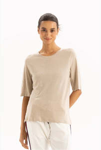 Two By Two: Linen Tee - Oatmeal