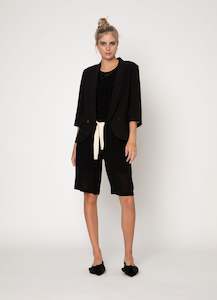 Shorts: Ford Shorts - Black Linen