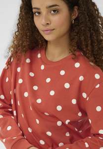Shirts Tops: Zagna Sweatshirt - Vailant Poppy/Ice Dots