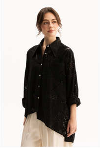 Shirts: Ayla Shirt - Black