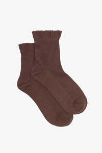 Socks: Sweet Trim Sock - Chocolate