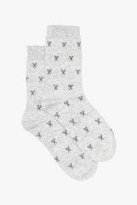 Silver Bows Sock