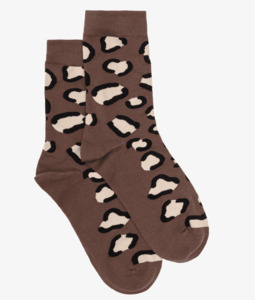 Mocha Leopard Socks