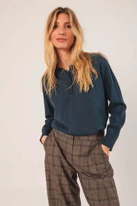 Indi Cold: Knitted Cardigan - Indigo