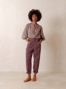 Washed Pants - Plum