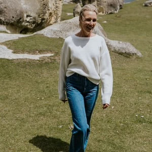 Aleihsa Knit Sweater - Cream