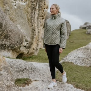 Moke: Melissa Quilt Jacket - Green Tea