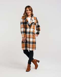Felix Coat - Orange Plaid