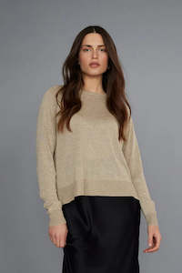 Tuesday Label: Drew Jumper - Gold Lurex