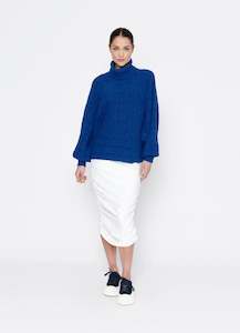 Knitwear: Marco Jumper - Cobalt