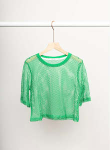 Two By Two: Arrow Mesh Top - Green