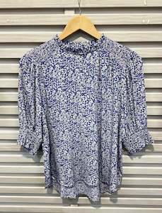 Seeking Lola: Gifted Top - Blue Trallice