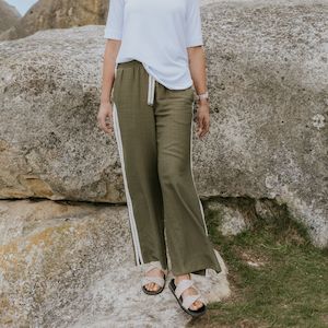 Indiana Wide Leg Pants - Bonsai